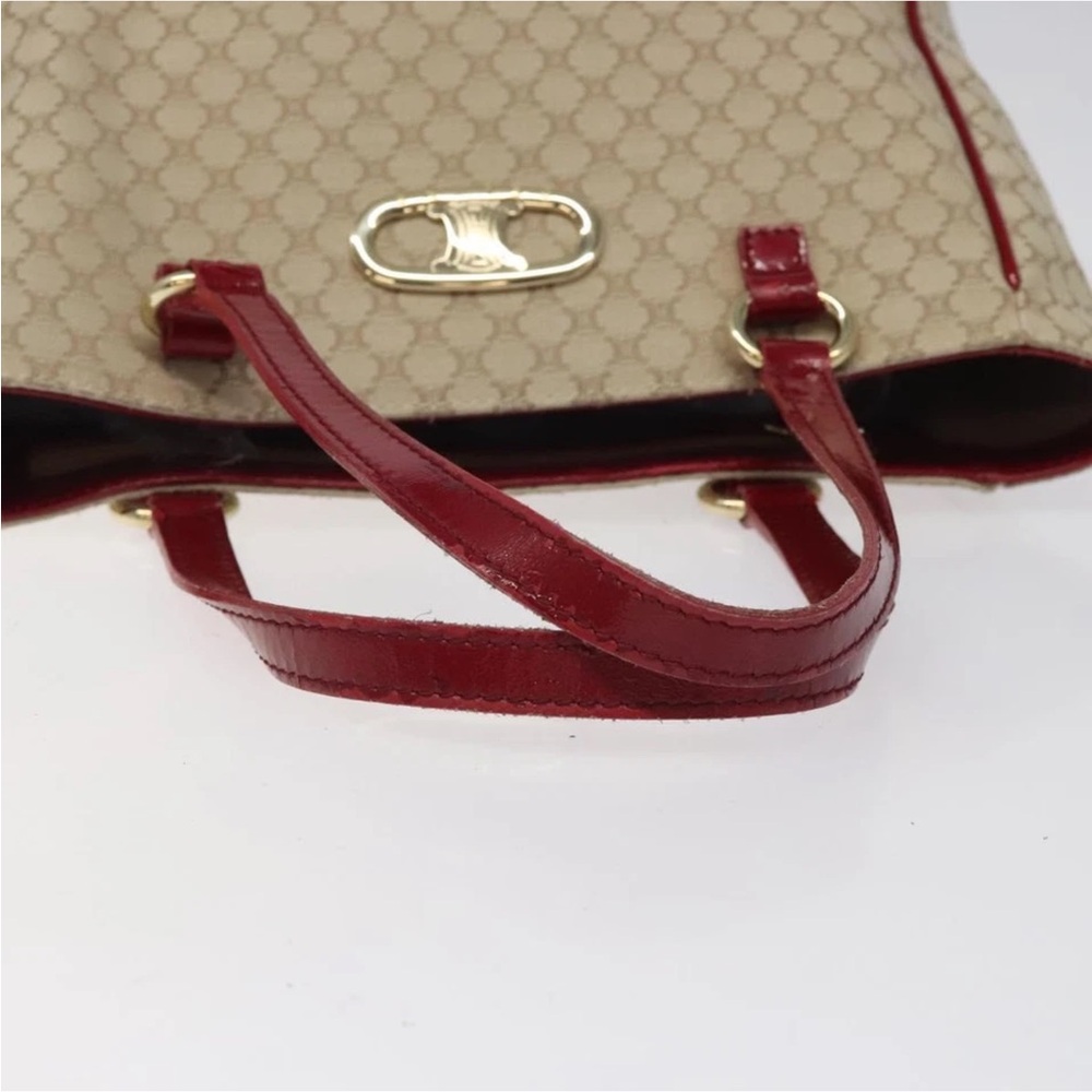 Celine Cream and Red Tote Bag with Elegant Design - Picture 9 of 16